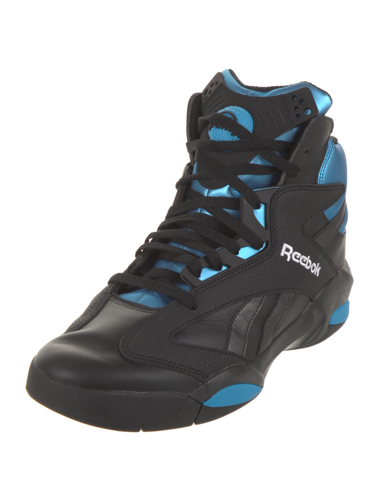 Reebok Leather Colorblock Pattern Sneakers
