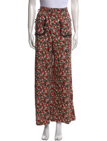 Résumé Pants Floral Print Wide Leg M