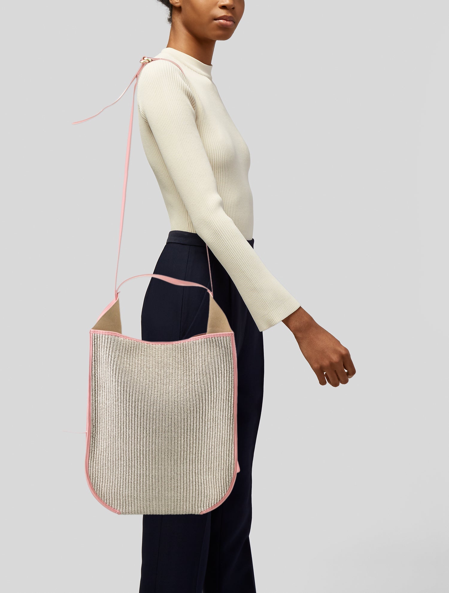 Ree Projects Raffia Top Handle Bag