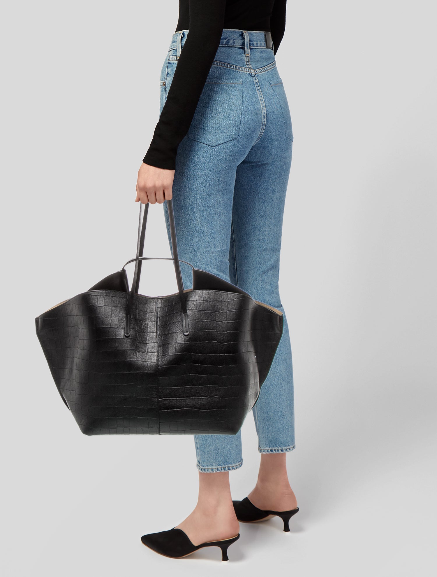 Ree Projects Embossed Leather Tote