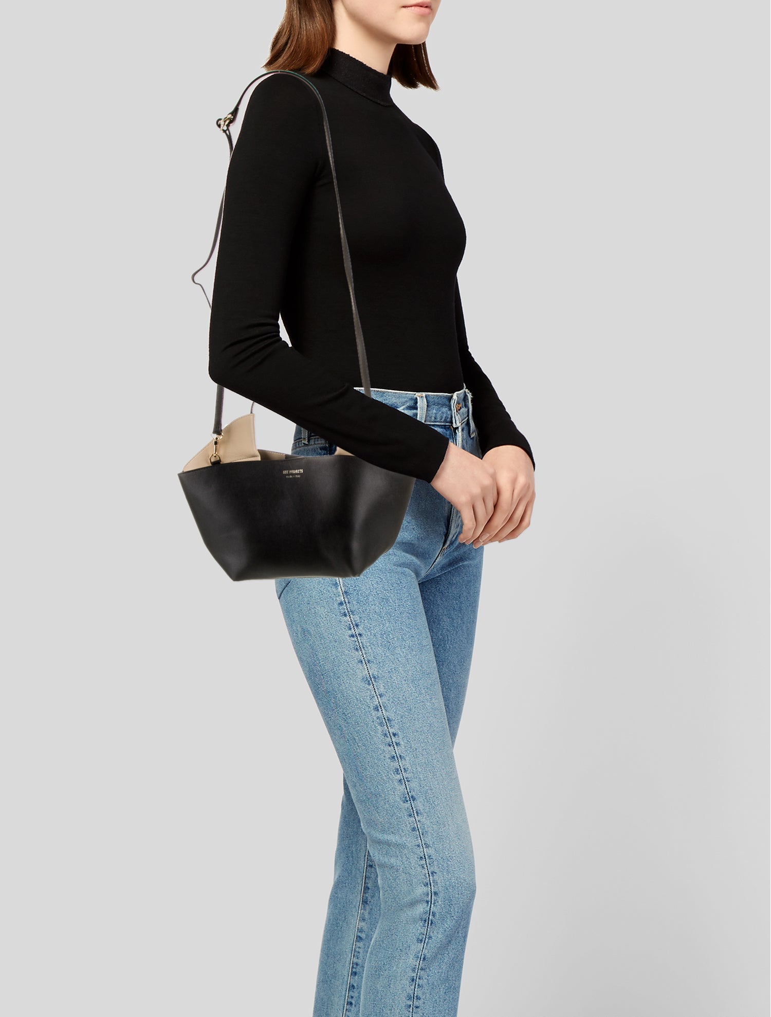 Ree Projects Leather Top Handle Bag