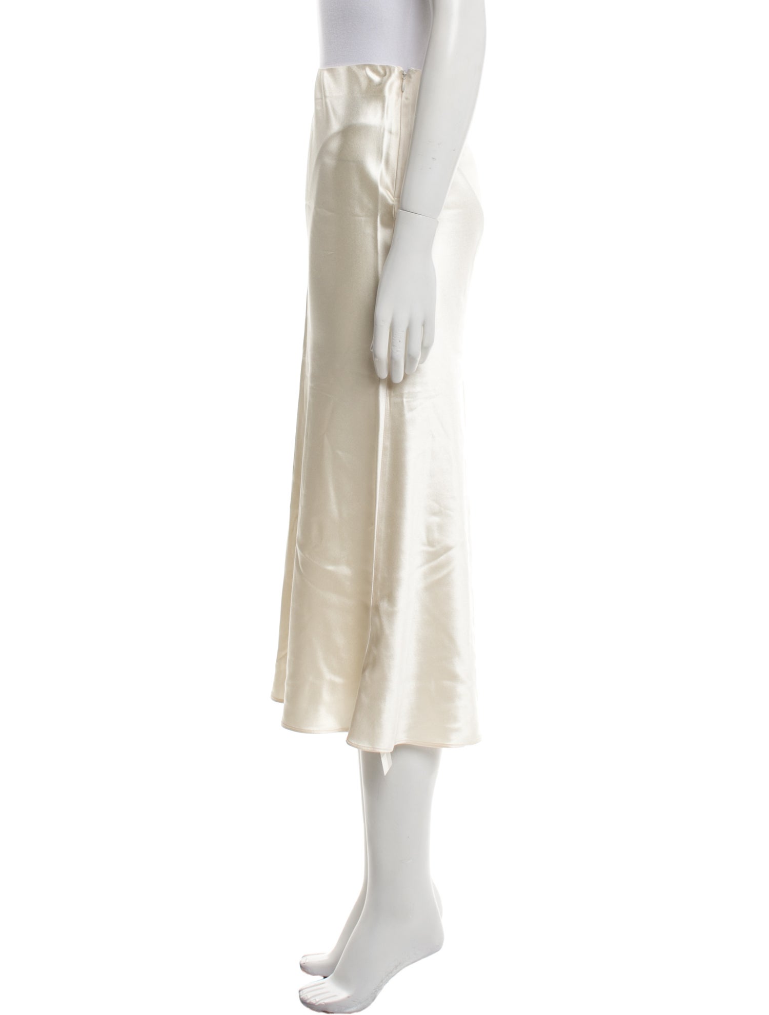 Refine Silk Midi Length Skirt