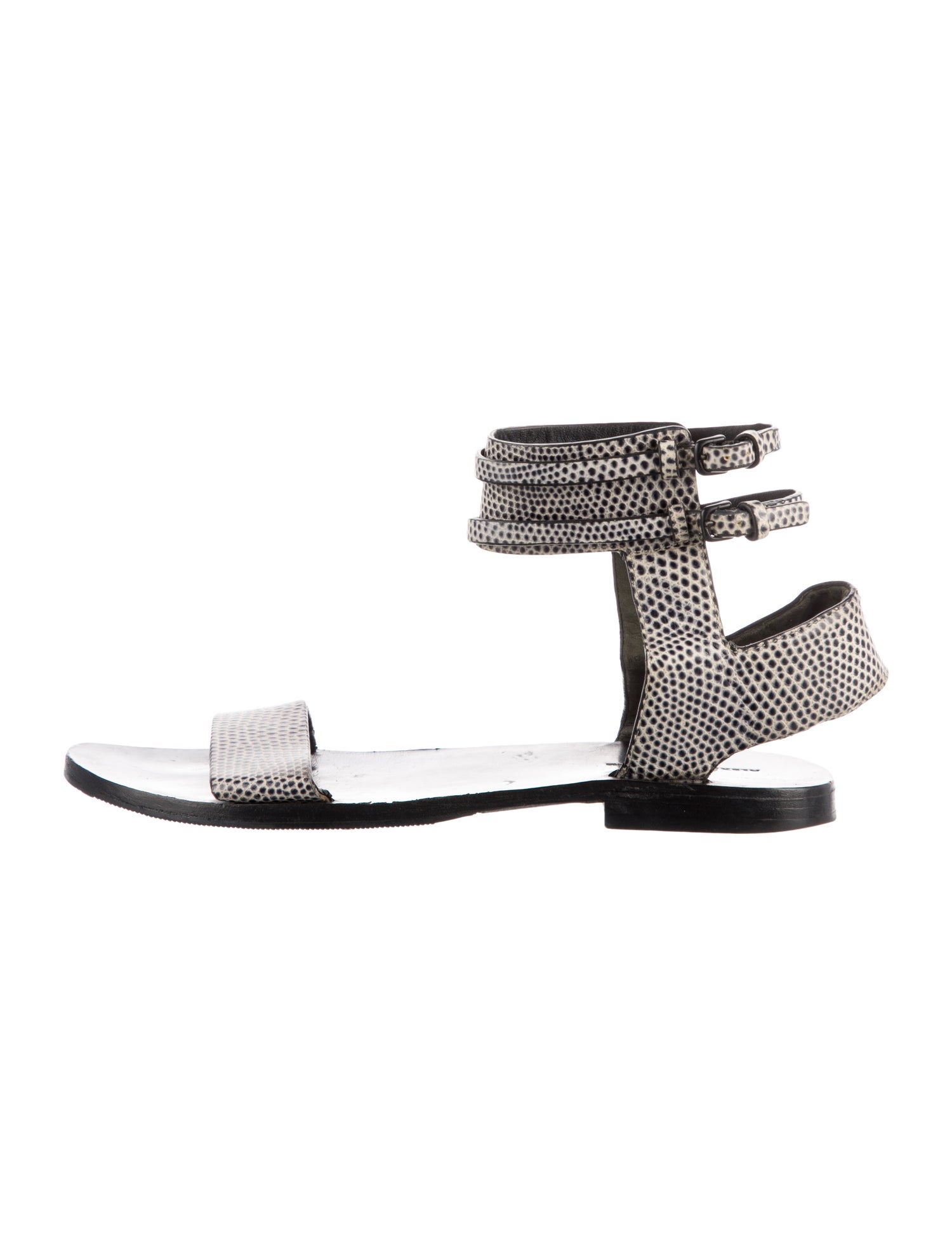 Regent Leather Animal Print Sandals