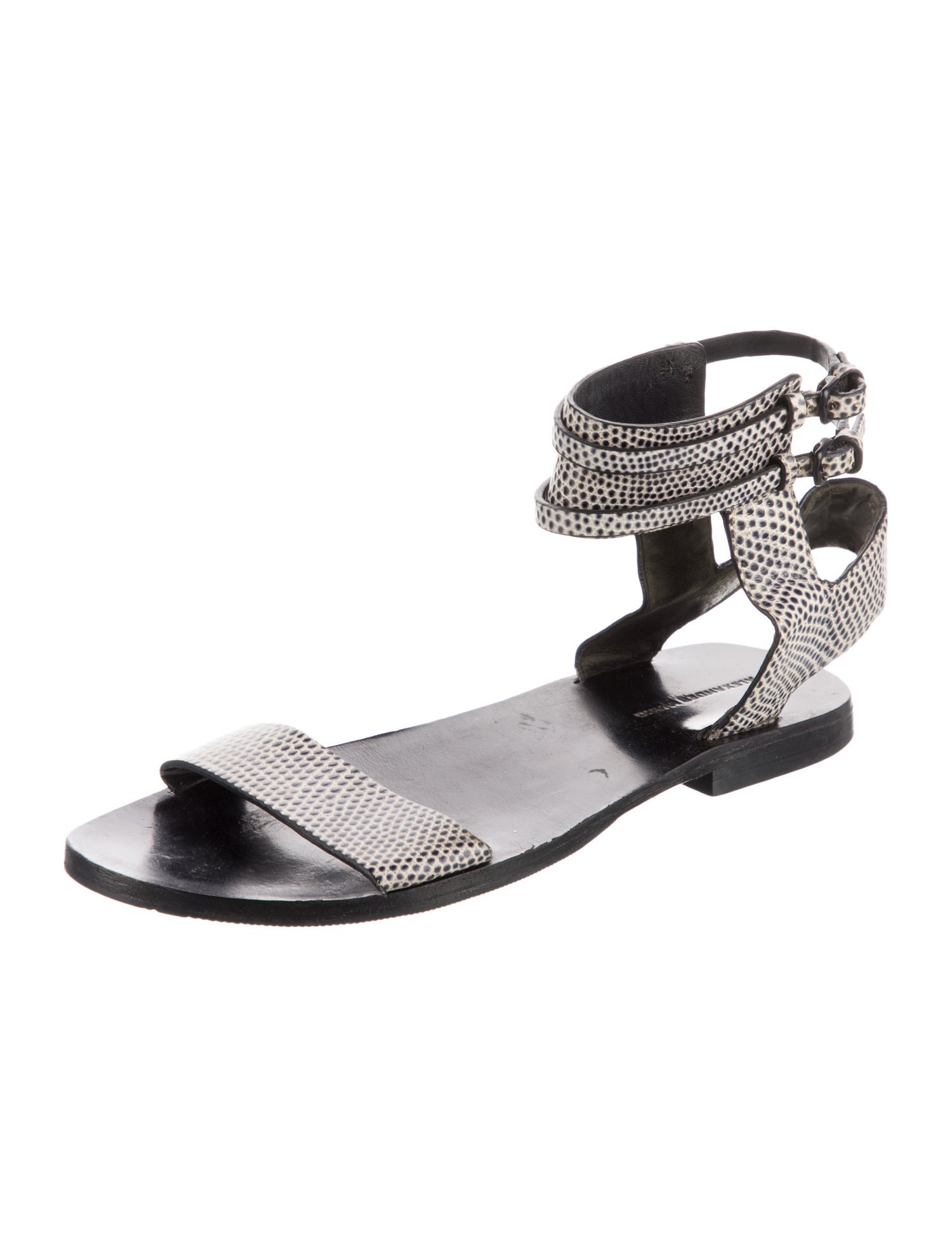 Regent Leather Animal Print Sandals