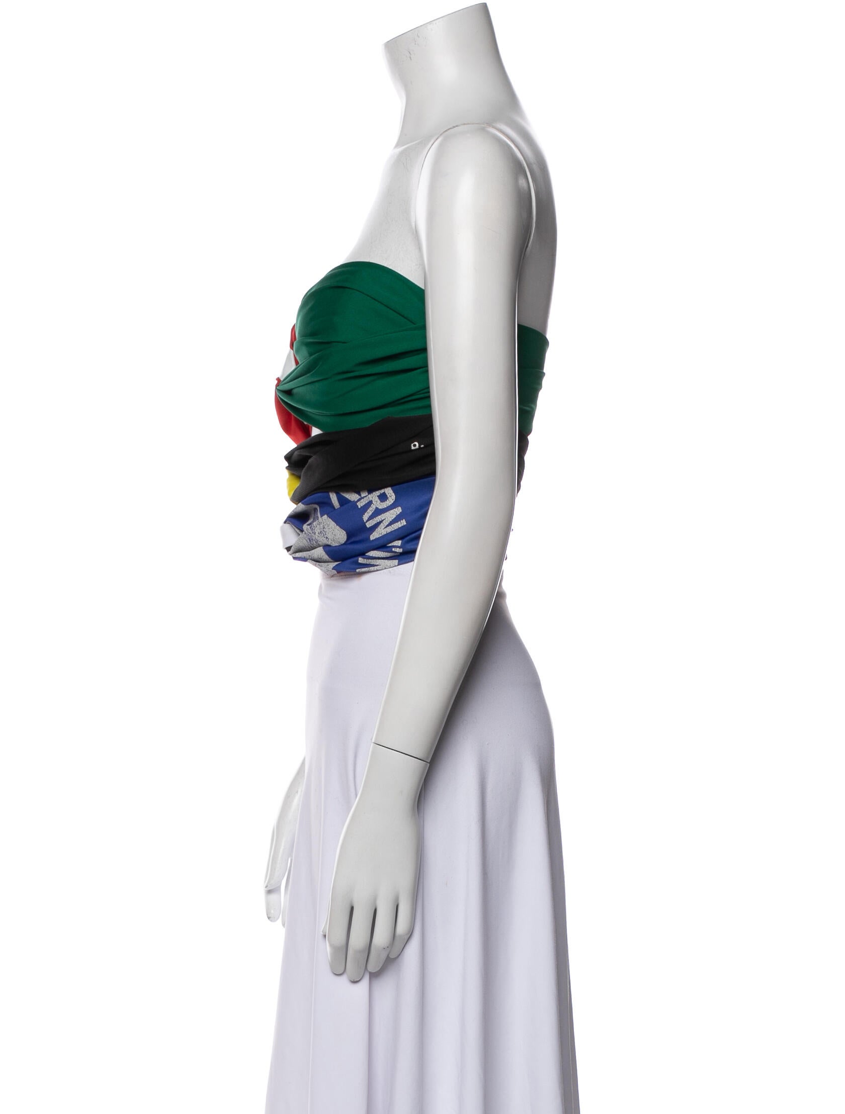 Renata Brenha Printed Strapless Crop Top