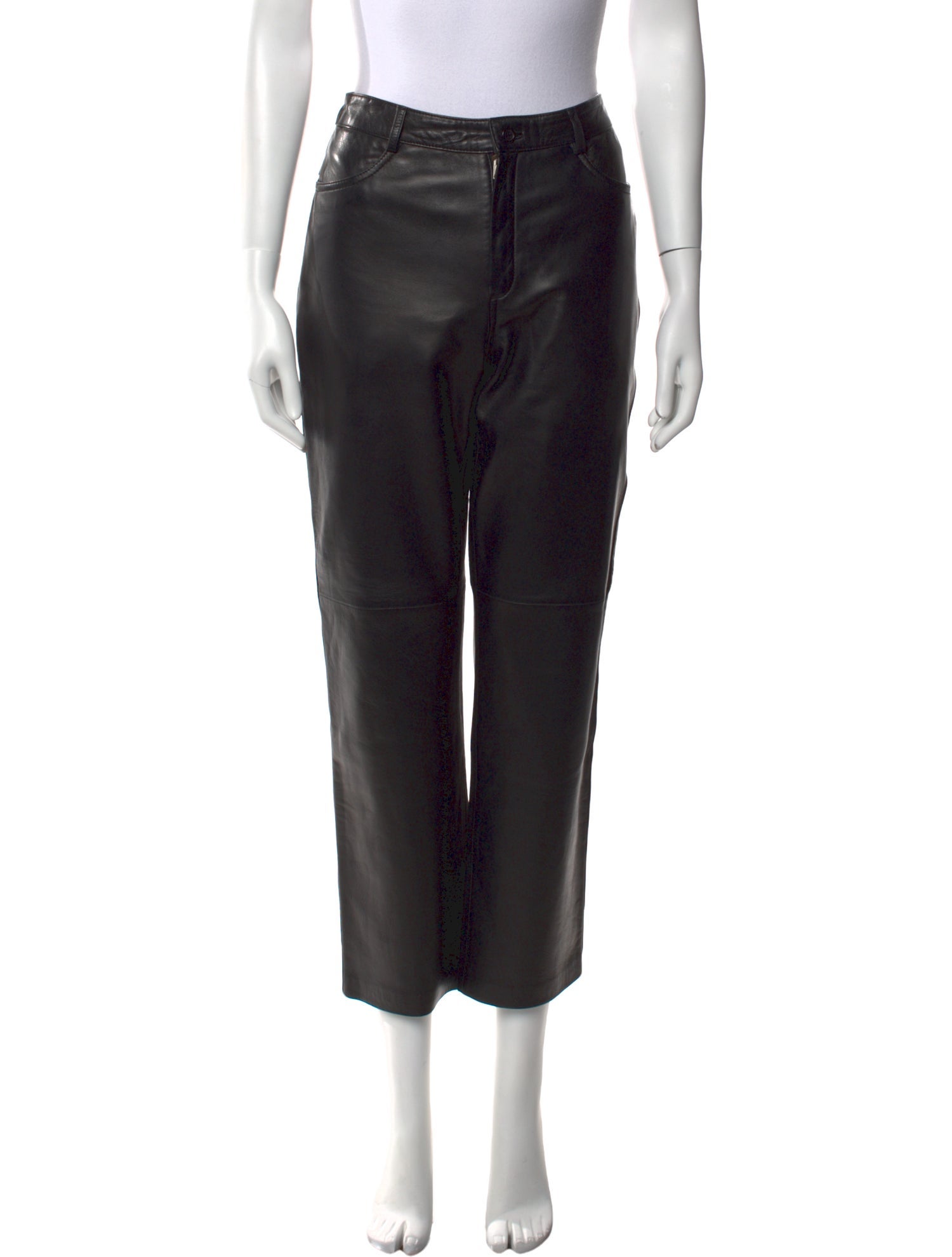 Real Clothes Leather Straight Leg Pants