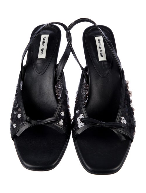 Reike Nen Leather Sequin Embellishments Slingback Sandals