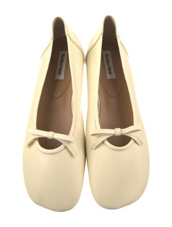 Reike Nen Leather Bow Accents Ballet Flats