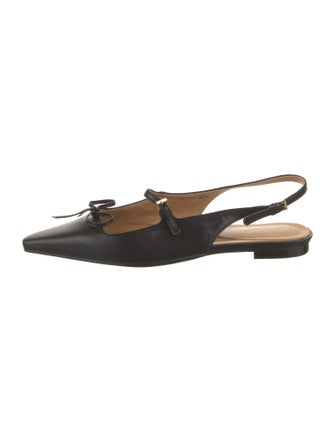 Reike Nen Leather Bow Accents Slingback Flats