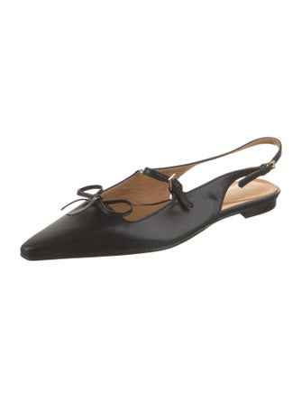 Reike Nen Leather Bow Accents Slingback Flats