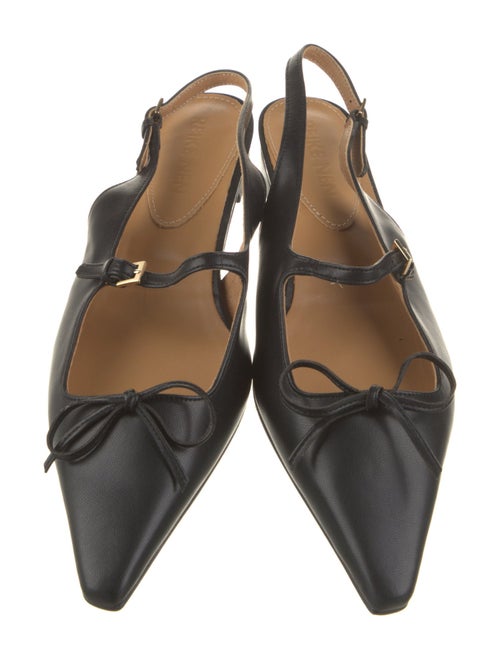 Reike Nen Leather Bow Accents Slingback Flats
