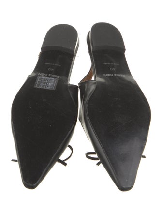 Reike Nen Leather Bow Accents Slingback Flats