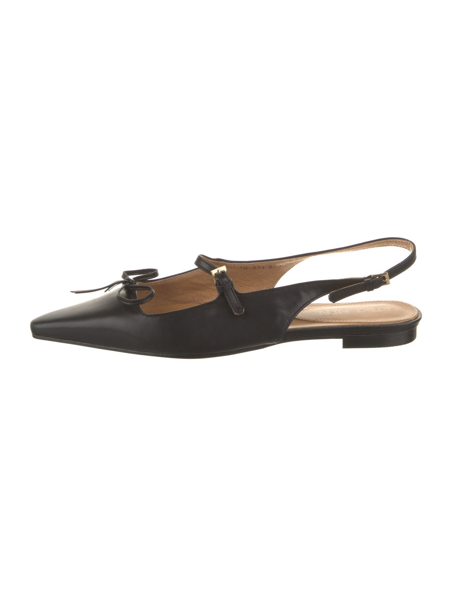 Reike Nen Leather Bow Accents Slingback Flats