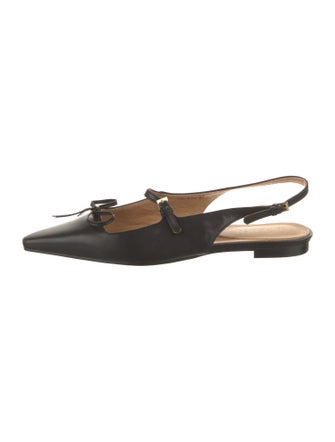 Reike Nen Leather Bow Accents Slingback Flats