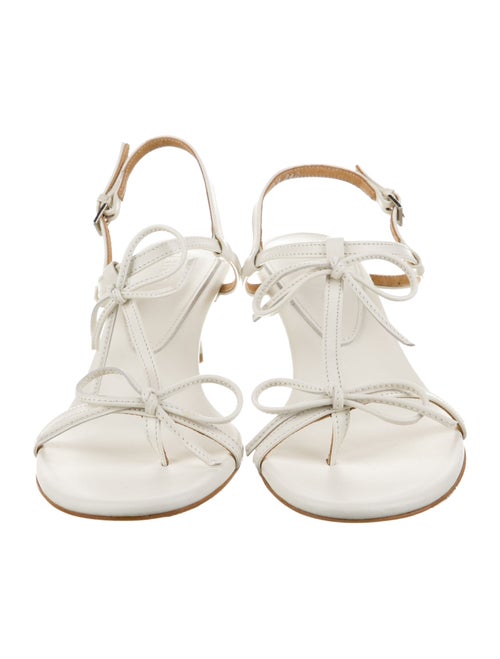 Reike Nen Leather Bow Accents T-Strap Sandals
