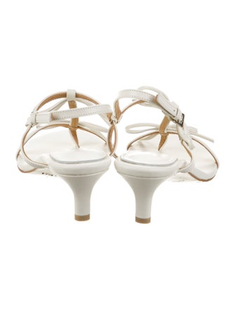 Reike Nen Leather Bow Accents T-Strap Sandals