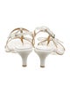 Reike Nen Leather Bow Accents T-Strap Sandals