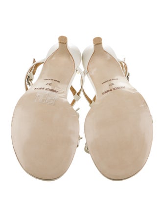 Reike Nen Leather Bow Accents T-Strap Sandals