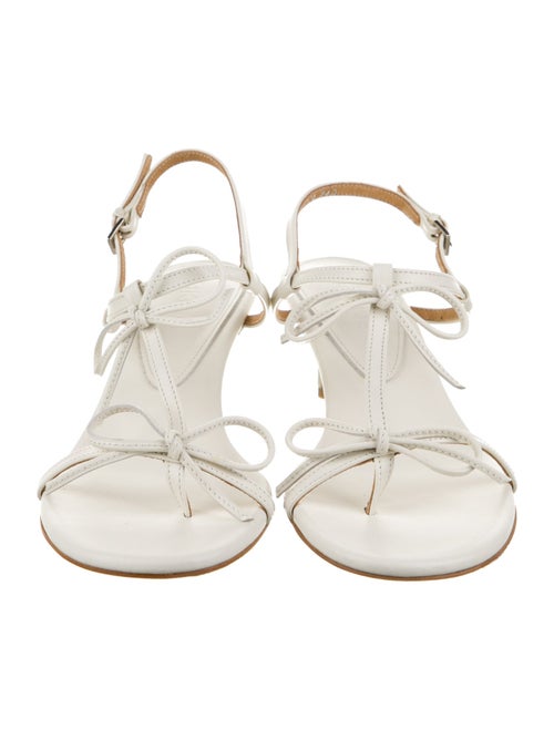 Reike Nen Leather Bow Accents T-Strap Sandals