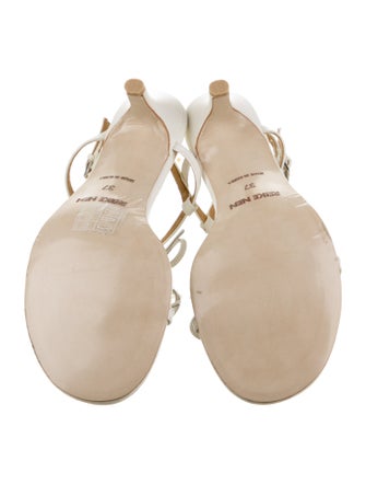 Reike Nen Leather Bow Accents T-Strap Sandals