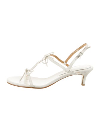 Reike Nen Leather Bow Accents T-Strap Sandals