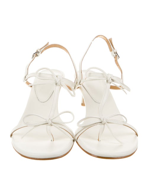 Reike Nen Leather Bow Accents T-Strap Sandals