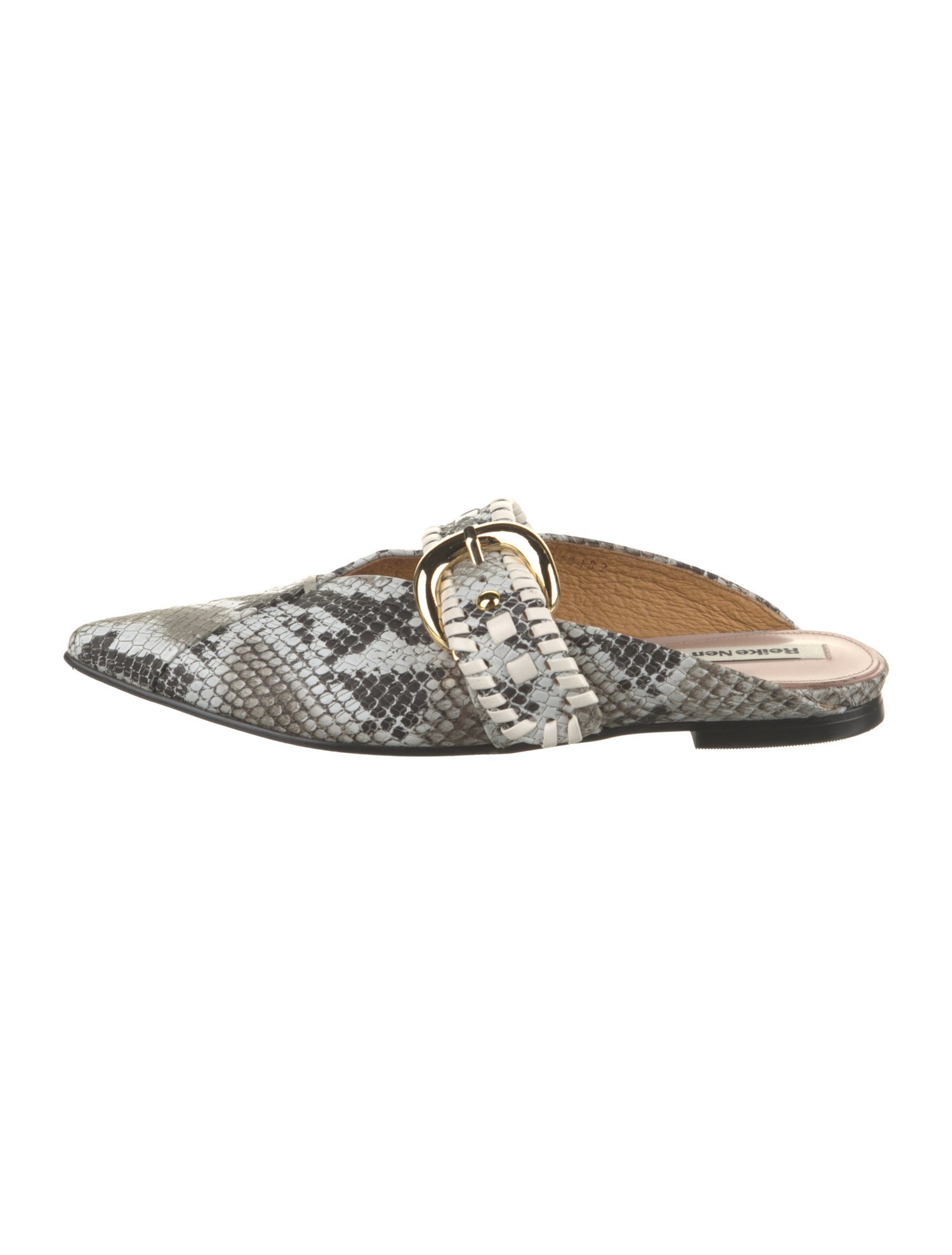 Reike Nen Leather Animal Print Mules