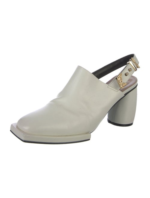 Reike Nen Leather Studded Accents Slingback Pumps