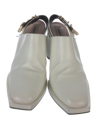 Reike Nen Leather Studded Accents Slingback Pumps