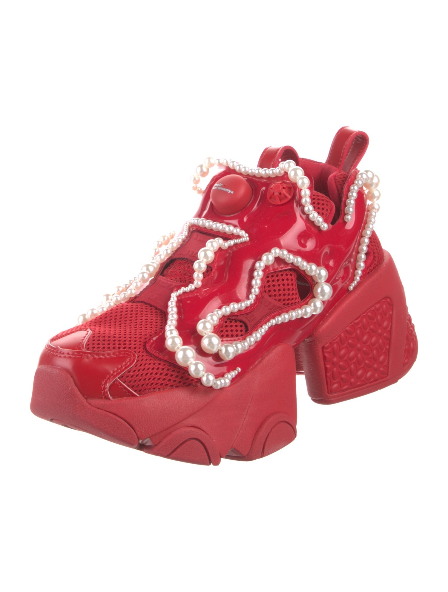 Reebok x noir kei ninomiya Leather Beaded Accents Chunky Sneakers