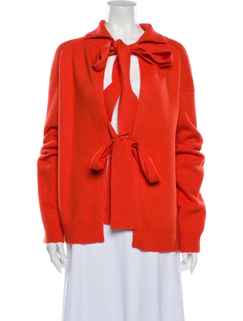 Rejina Pyo Tie Neck Sweater Orange