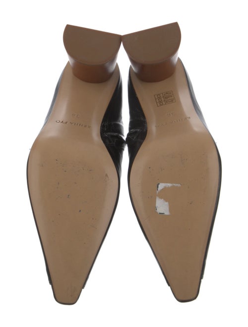 Rejina Pyo Leather Animal Print Combat Boots