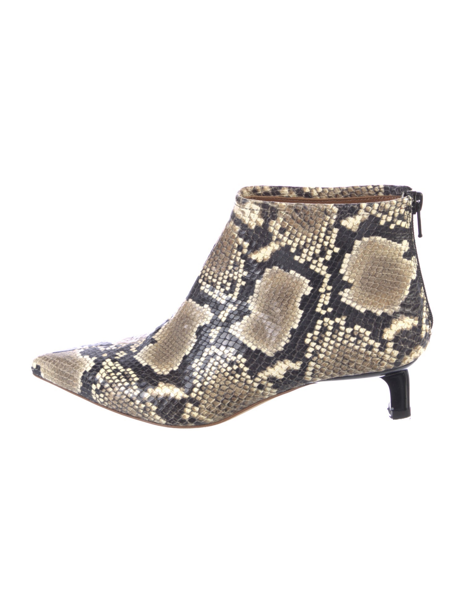 Rejina Pyo Leather Animal Print Boots