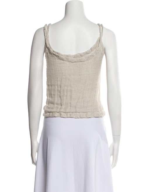 Rejina Pyo Linen Scoop Neck Crop Top