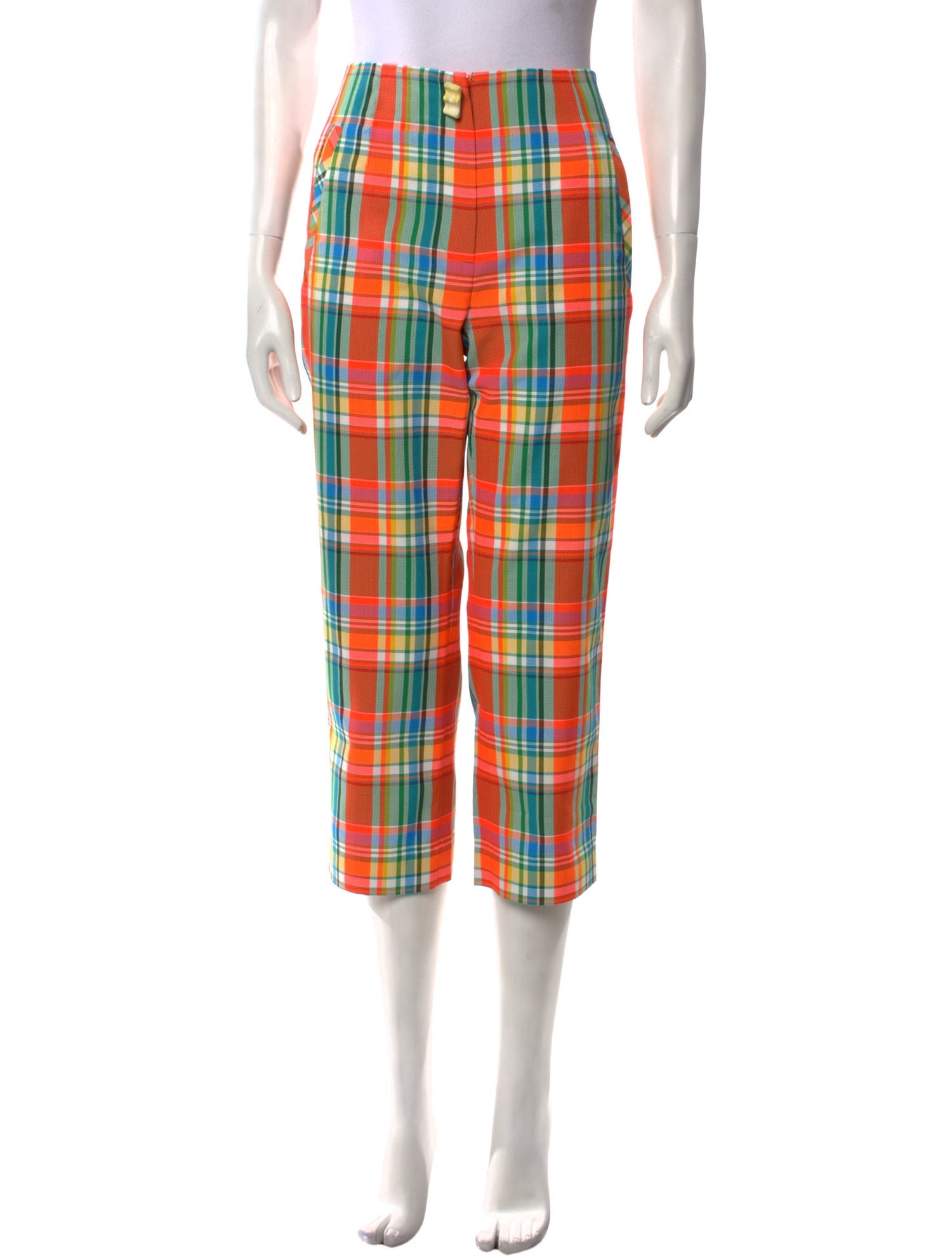 Rejina Pyo Plaid Print Straight Leg Pants