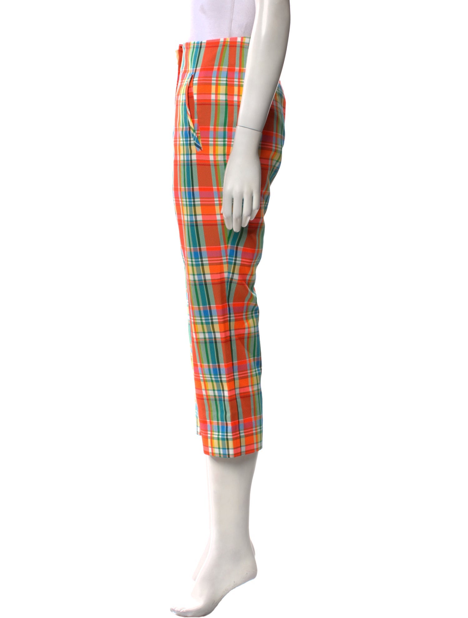 Rejina Pyo Plaid Print Straight Leg Pants