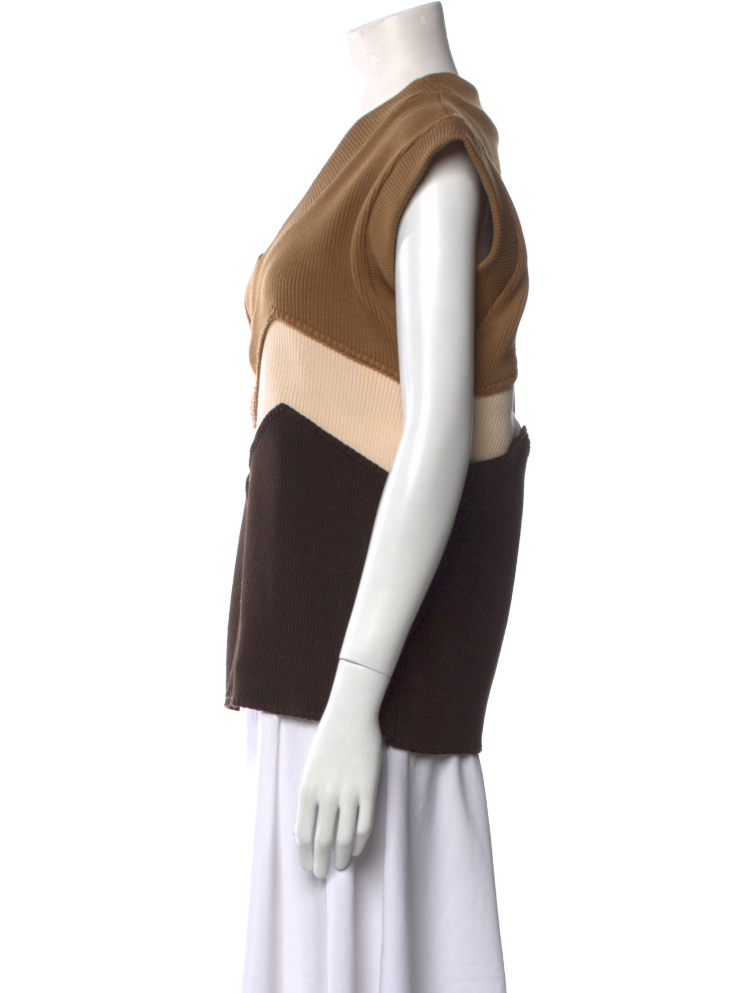 Rejina Pyo Colorblock Pattern V-Neck Sweater