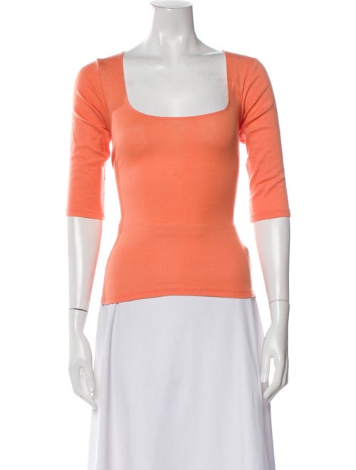 Rejina Pyo Square Neckline Three-Quarter Sleeve Crop Top