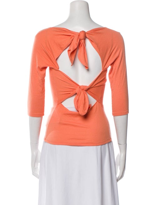 Rejina Pyo Square Neckline Three-Quarter Sleeve Crop Top