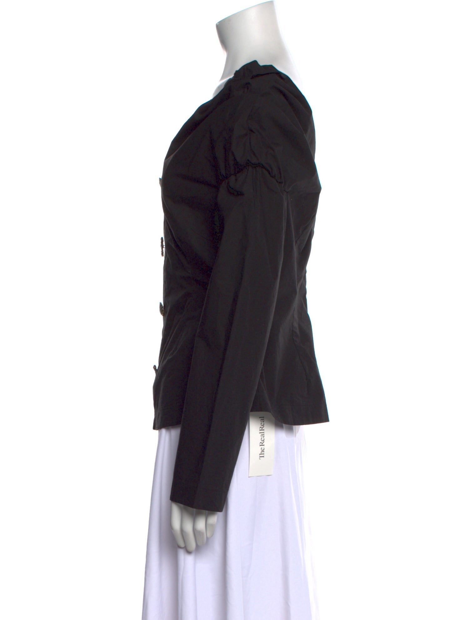 Rejina Pyo Off-The-Shoulder Long Sleeve Button-Up Top