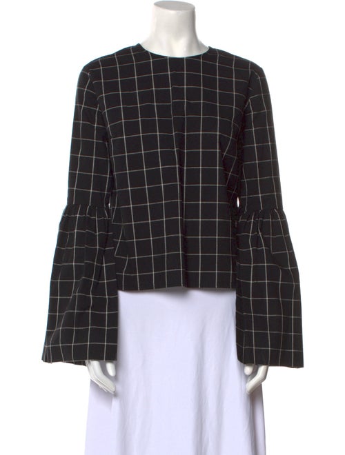 Rejina Pyo Plaid Print Crew Neck Top