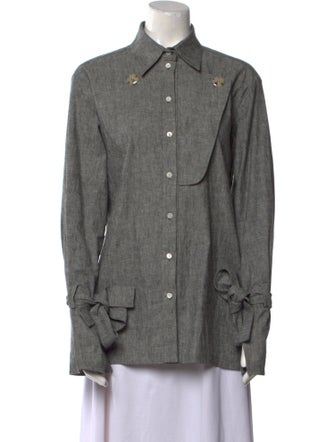 Rejina Pyo Long Sleeve Button-Up Top