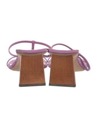 Rejina Pyo Suede T-Strap Sandals