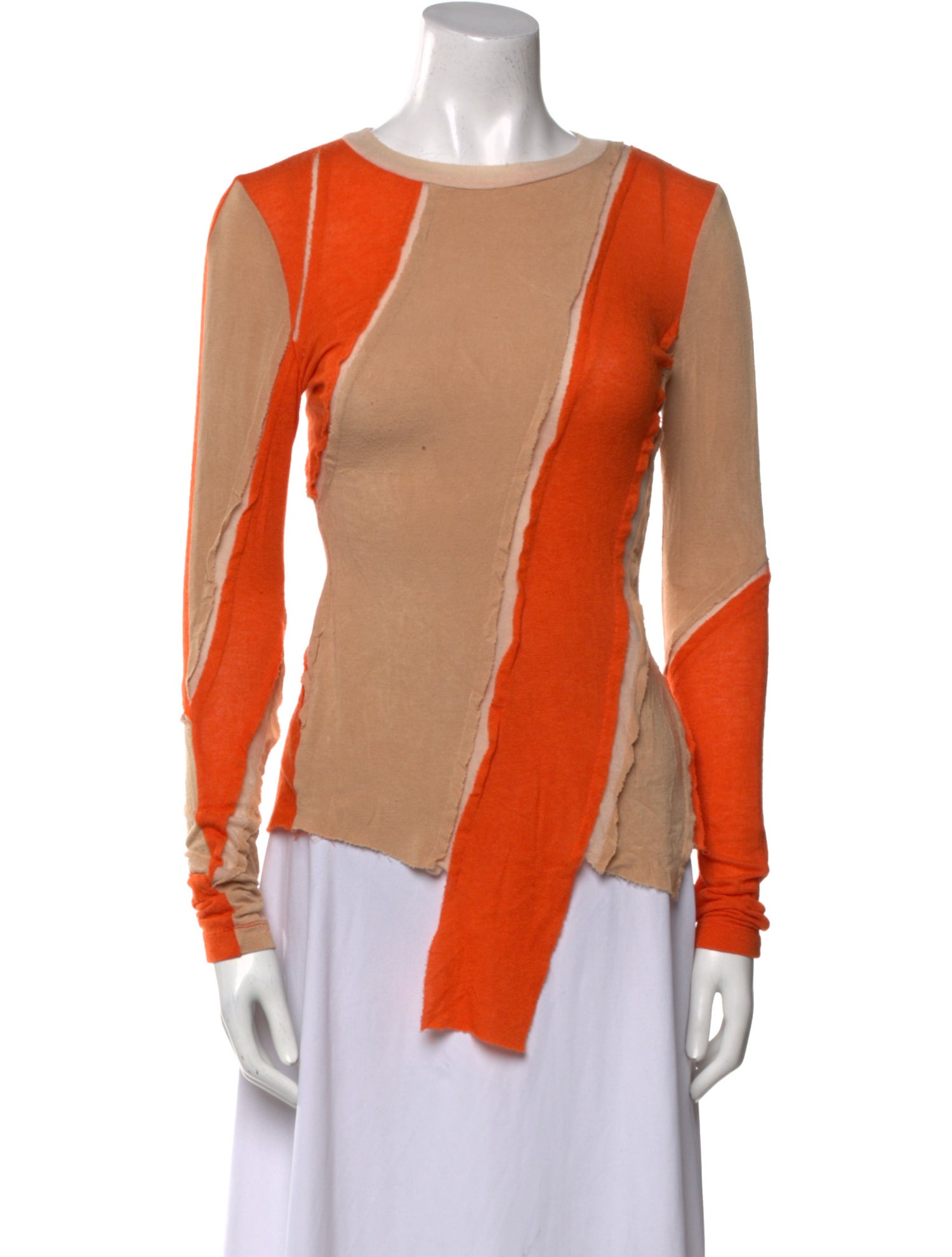 Rejina Pyo Wool Colorblock Pattern Top