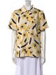 Rejina Pyo Printed Short Sleeve Button-Up Top