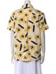 Rejina Pyo Printed Short Sleeve Button-Up Top