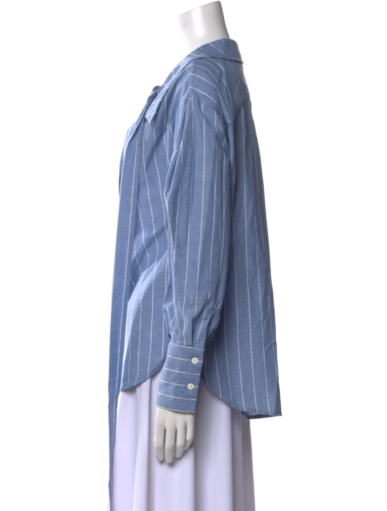 Rejina Pyo Striped Long Sleeve Button-Up Top