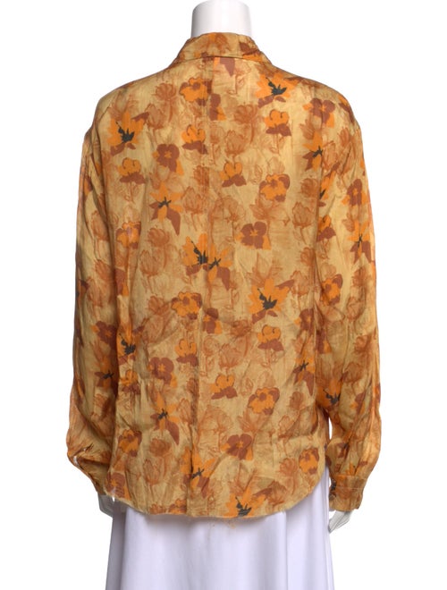 Rejina Pyo Printed Long Sleeve Button-Up Top