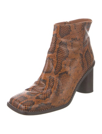 Rejina Pyo Leather Animal Print Boots