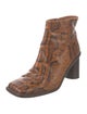 Rejina Pyo Leather Animal Print Boots
